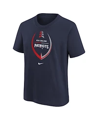 Little Girls Nike Navy New England Patriots Icon T-shirt