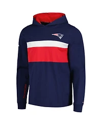 Men's Tommy Hilfiger Navy New England Patriots Morgan Long Sleeve Hoodie T-shirt