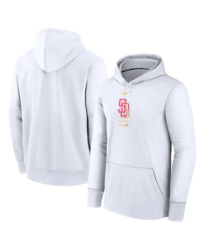 Men's Nike White San Diego Padres City Connect Practice Performance Pullover Hoodie