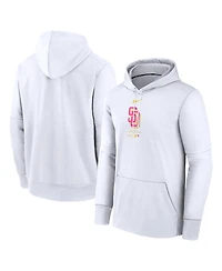 Men's Nike White San Diego Padres City Connect Practice Performance Pullover Hoodie