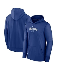 Men's Nike Royal Seattle Mariners Authentic Collection Practice Performance Pullover Hoodie
