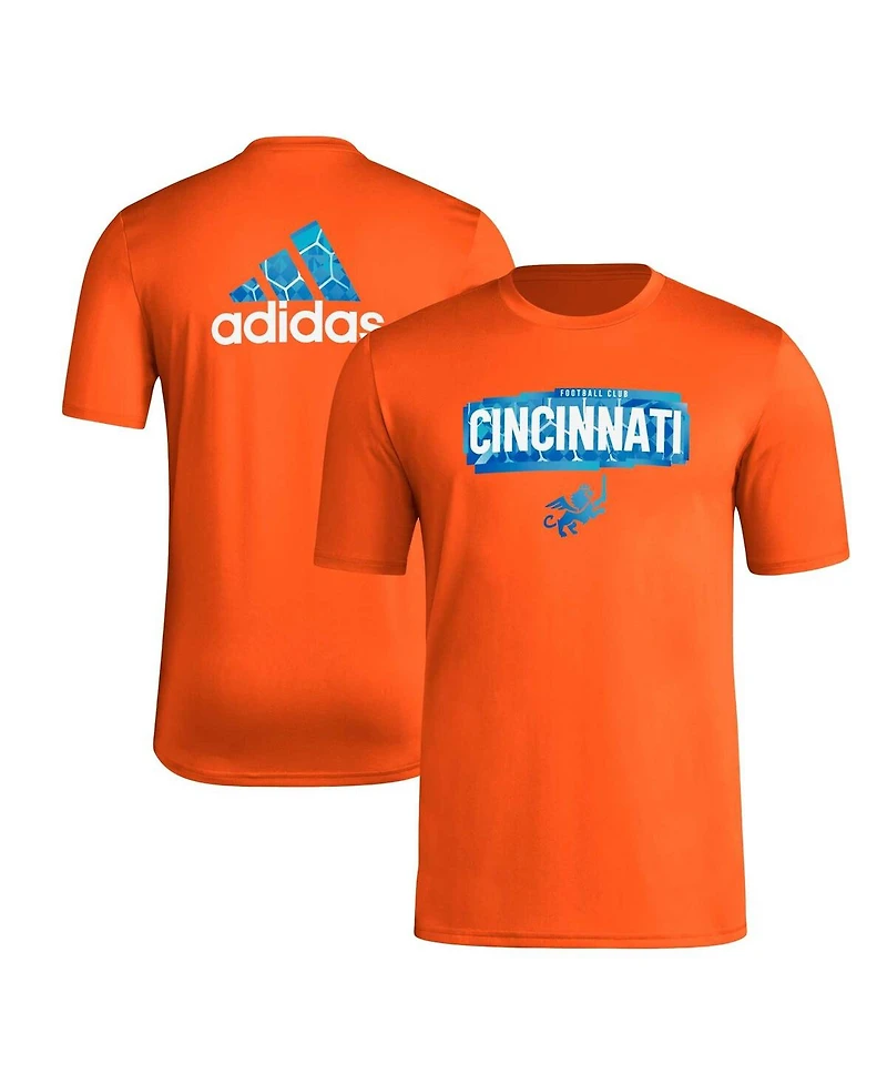 Men's adidas Orange Fc Cincinnati Local Pop Aeroready T-shirt