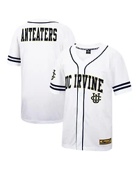 Men's Colosseum White Uc Irvine Anteaters Free Spirited Mesh Button-Up Baseball Jersey