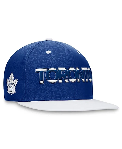 Men's Fanatics Blue, White Toronto Maple Leafs Authentic Pro Rink Two-Tone Snapback Hat