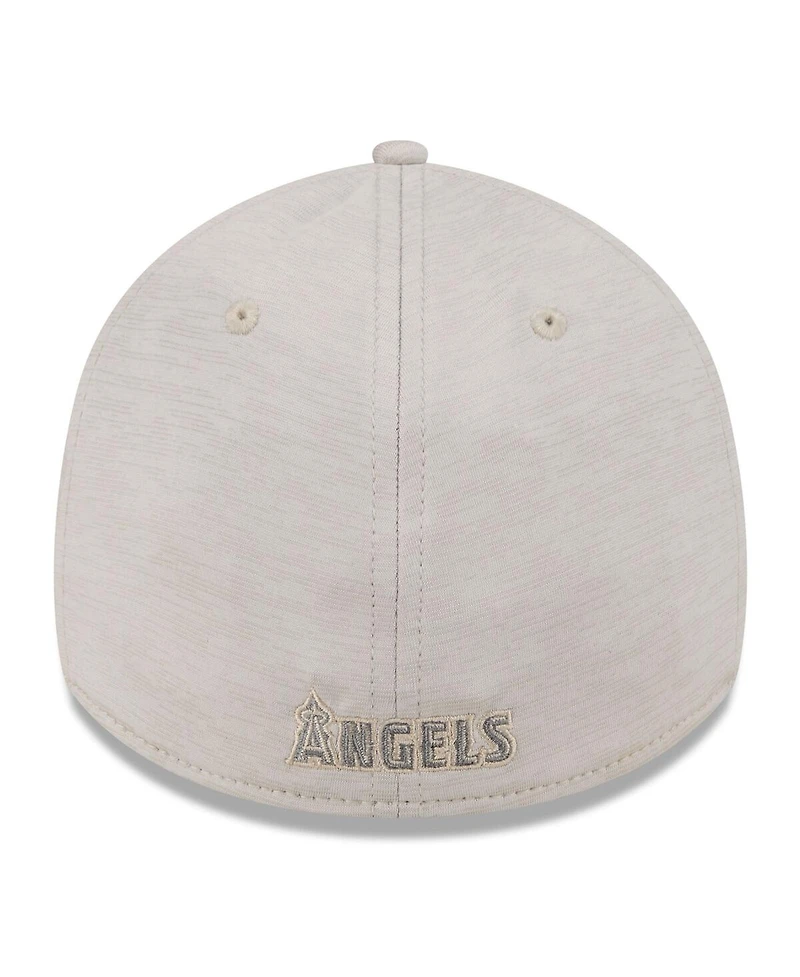 Men's New Era Cream Los Angeles Angels 2024 Clubhouse 39THIRTY Flex Fit Hat