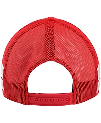 Men's '47 Brand Scarlet Ohio State Buckeyes Sideband Trucker Adjustable Hat