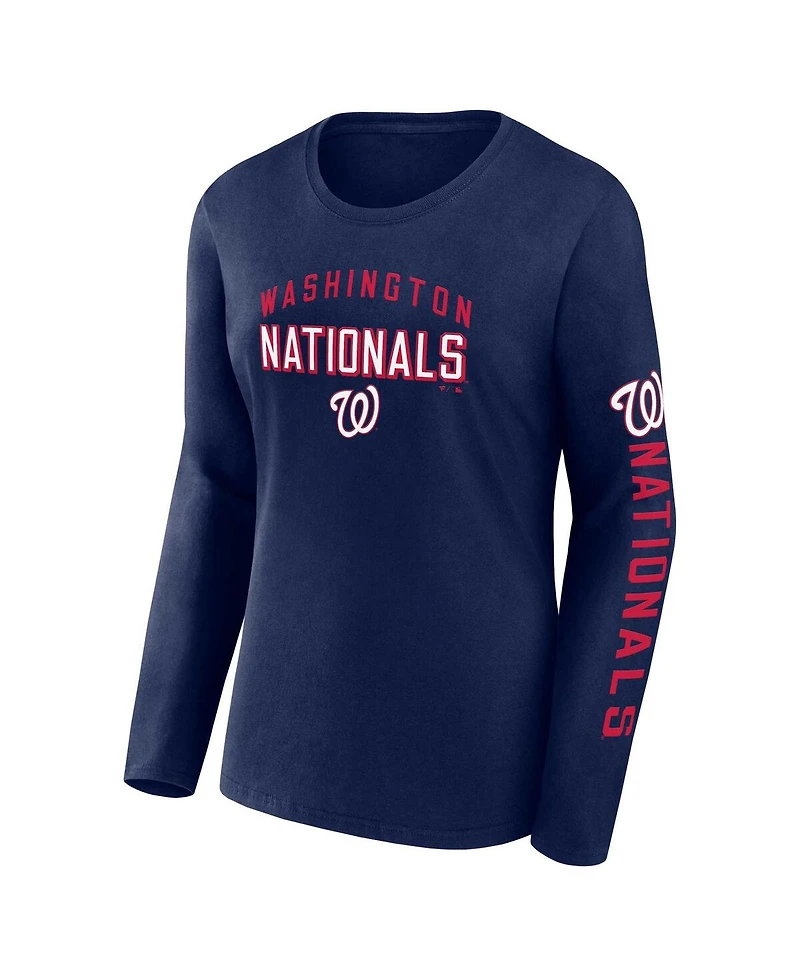 Women's Fanatics Navy, Red Washington Nationals T-shirt Combo Pack