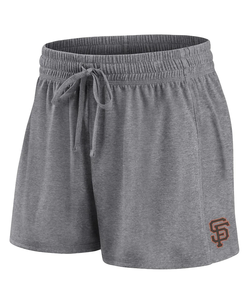 Women's Fanatics Black, Gray San Francisco Giants Script T-shirt and Shorts Combo Set
