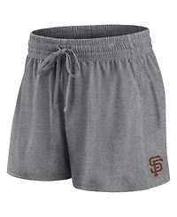 Women's Fanatics Black, Gray San Francisco Giants Script T-shirt and Shorts Combo Set