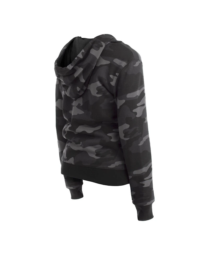 Women's New Era Black Las Vegas Raiders Camo Full-Zip Hoodie