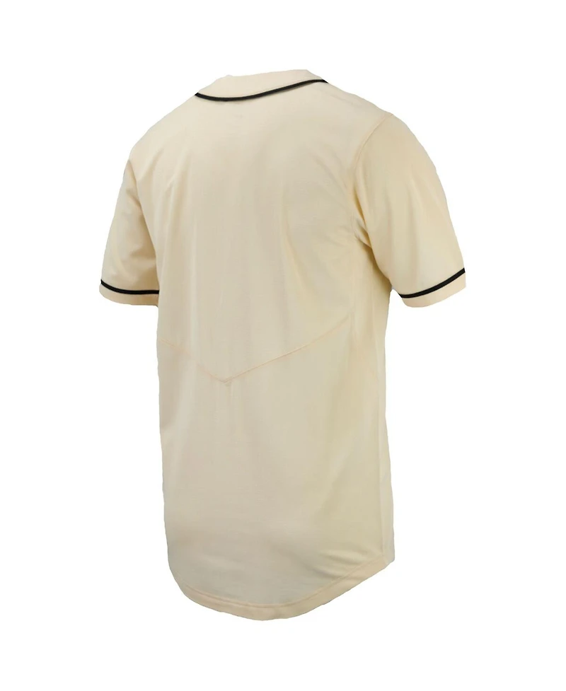 Men's Nike Natural Vanderbilt Commodores Replica Full-Button Baseball Jersey