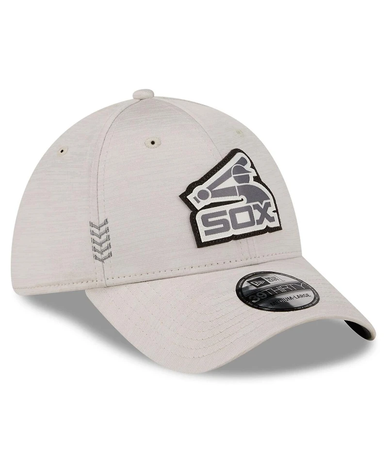 Men's New Era Cream Chicago White Sox 2024 Clubhouse 39THIRTY Flex Fit Hat