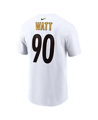 Men's Nike T.j. Watt White Pittsburgh Steelers Player Name and Number T-shirt