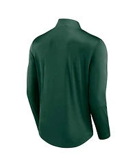 Men's Fanatics Green Oakland Athletics Quarterback Quarter-Zip Top