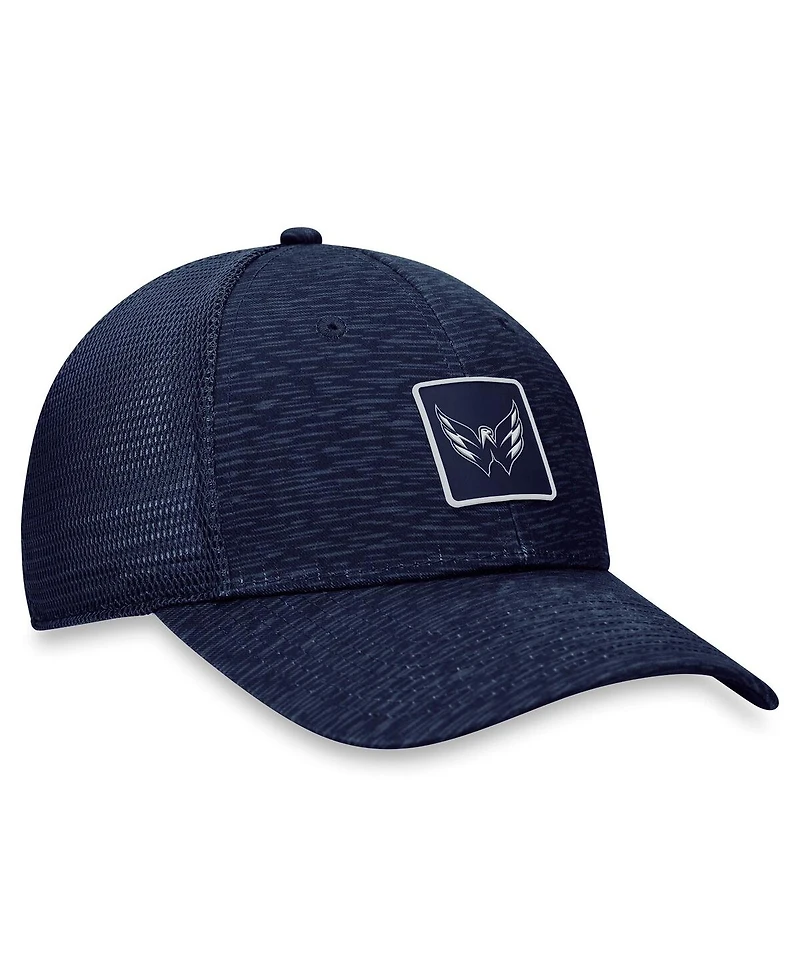 Women's Fanatics Navy Washington Capitals Authentic Pro Road Trucker Adjustable Hat