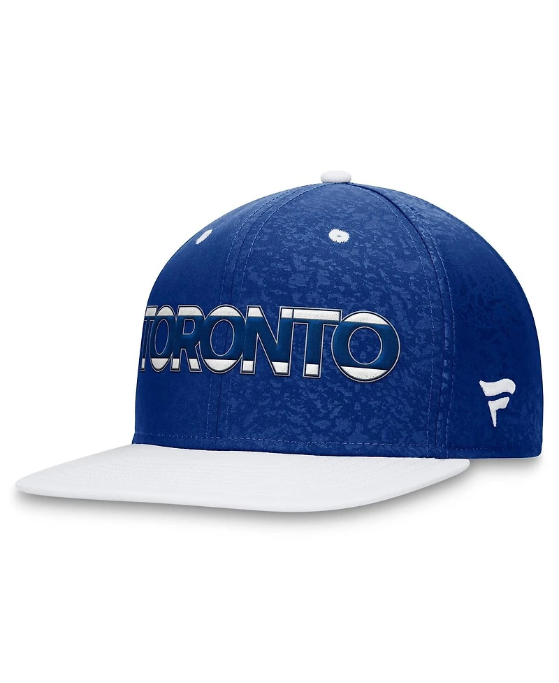 Men's Fanatics Blue, White Toronto Maple Leafs Authentic Pro Rink Two-Tone Snapback Hat