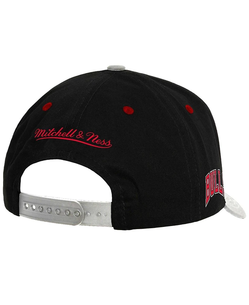 Men's Mitchell & Ness Black, Gray Chicago Bulls Pro Crown Adjustable Hat
