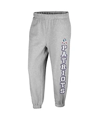 Women's '47 Brand Gray Distressed New England Patriots Double Pro Harper Jogger Sweatpants