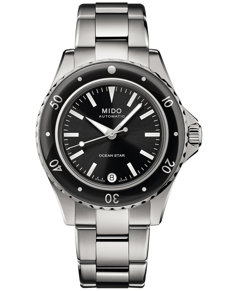 Mido Women's Swiss Automatic Ocean Star Stainless Steel Bracelet Watch 37mm
