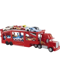 Disney and Pixar Cars Mack Hauler, 13" Toy Transporter Truck with Ramp and Carry Storage