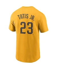 Men's Nike Fernando Tatis Jr. Gold San Diego Padres Name and Number T-shirt