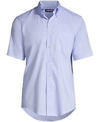 Lands' End Men's Short Sleeve No Iron Pinpoint Dress Shirt