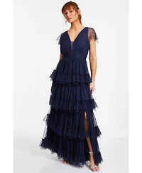 Quiz Women's Tule Tiered Maxi Dress