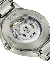 Rado Unisex Swiss Automatic True Gray Plasma Titanium Bracelet Watch 40mm