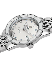 Rado Women's Swiss Automatic Captain Cook Stainless Steel Bracelet Watch 37mm Gift Set