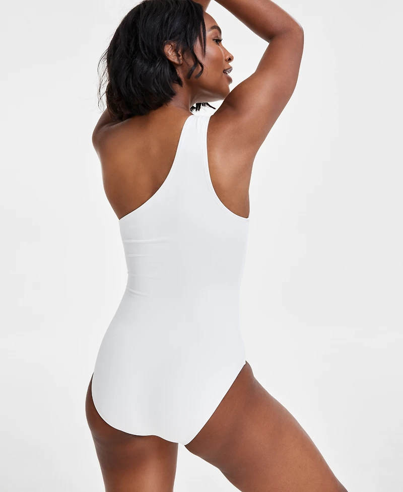 Michael Kors Embellished One-Shoulder Underwire One-Piece Swimsuit
