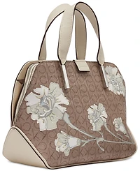 Calvin Klein Audrey Floral Signature Convertible Satchel