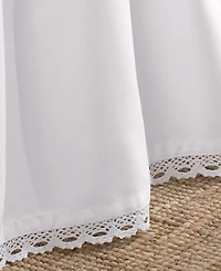 Laura Ashley Crochet Ruffled Cotton Bedskirt, King