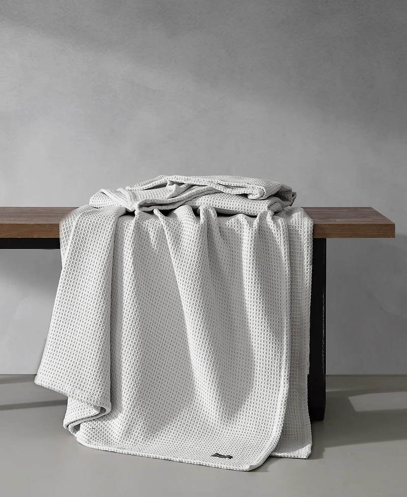Vera Wang Waffleweave Cotton Reversible Blanket, Full/Queen