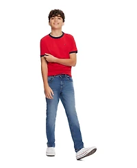 Tommy Hilfiger Toddler and Little Boys Contrast Trim Embroidered Logo Ken Tee