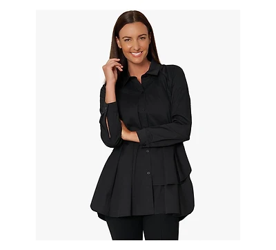 Stella Carakasi Women's Button-Front Shirt Top Sensation Tunic