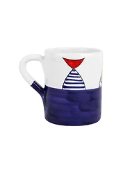 Vietri Pesce Pazzo Multicolor Swimming Fish Mug