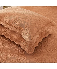 MarCielo 100% Cotton Embroidered Quilted Pillow Shams -Standard