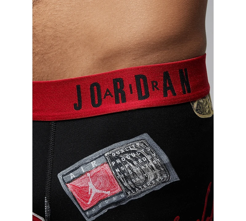 Jordan Men's 2-Pack Mj Essentials Poly Dri-fit Printed Boxer Briefs