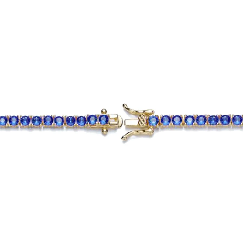 Rachel Glauber Classic Colored 3mm Cubic Zirconia Tennis Bracelet