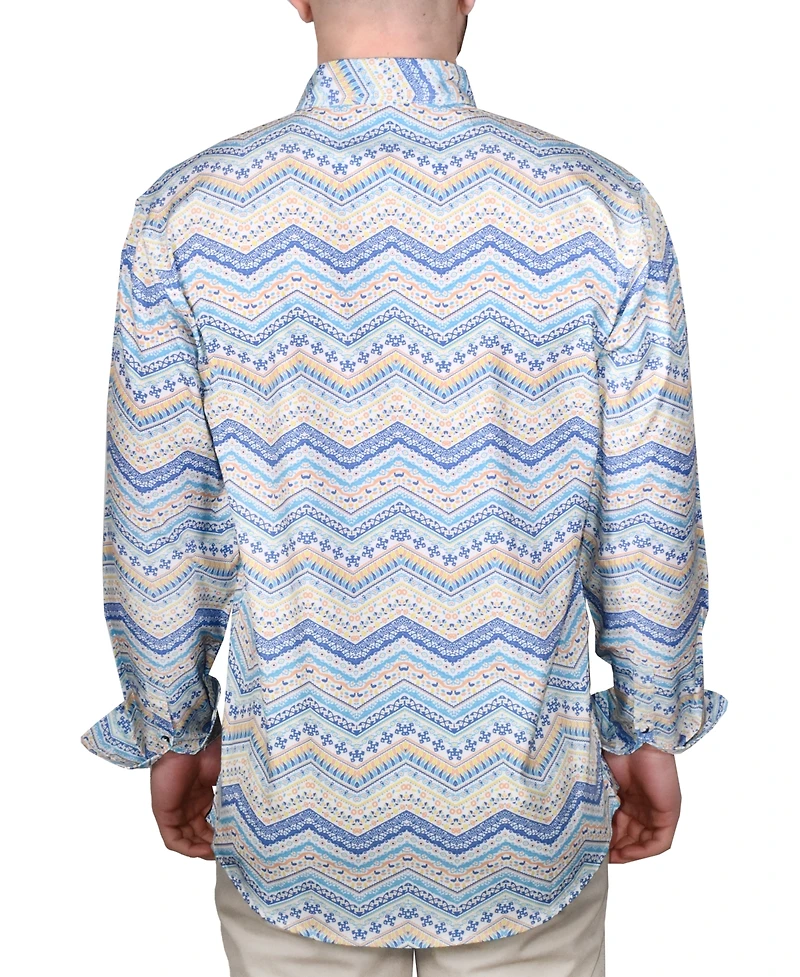 Vintage 1946 Men's Printed Long-Sleeve Woven Shirt