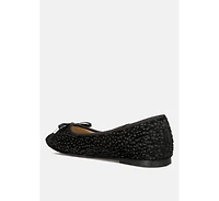 ziggy animal print flat bow ballerinas