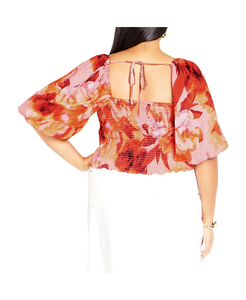 Plus Poppie Print Top