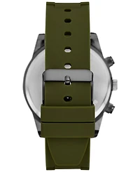 Folio Men's Three Hand Green Silicone Watch 45mm Gift Set