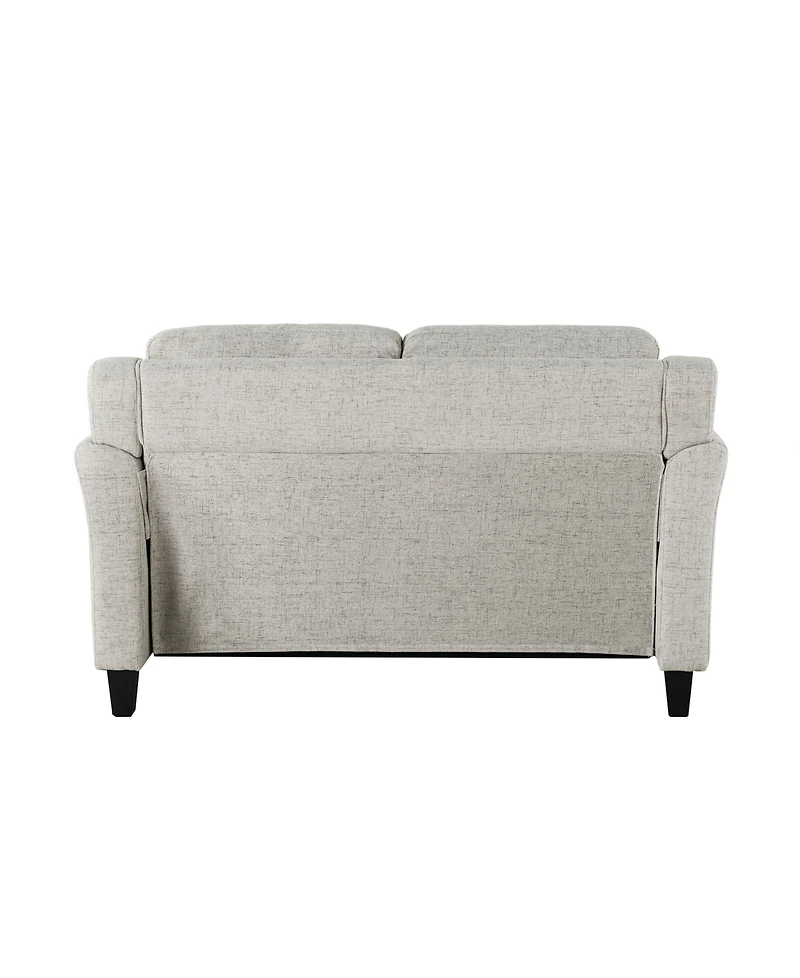 Lifestyle Solutions 56.3" Polyester Harvard Loveseat with Curved Arms