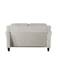 Lifestyle Solutions 56.3" Polyester Harvard Loveseat with Curved Arms