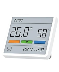 ATuMan Indoor Thermometer Hygrometer with Large Digital Date Clock