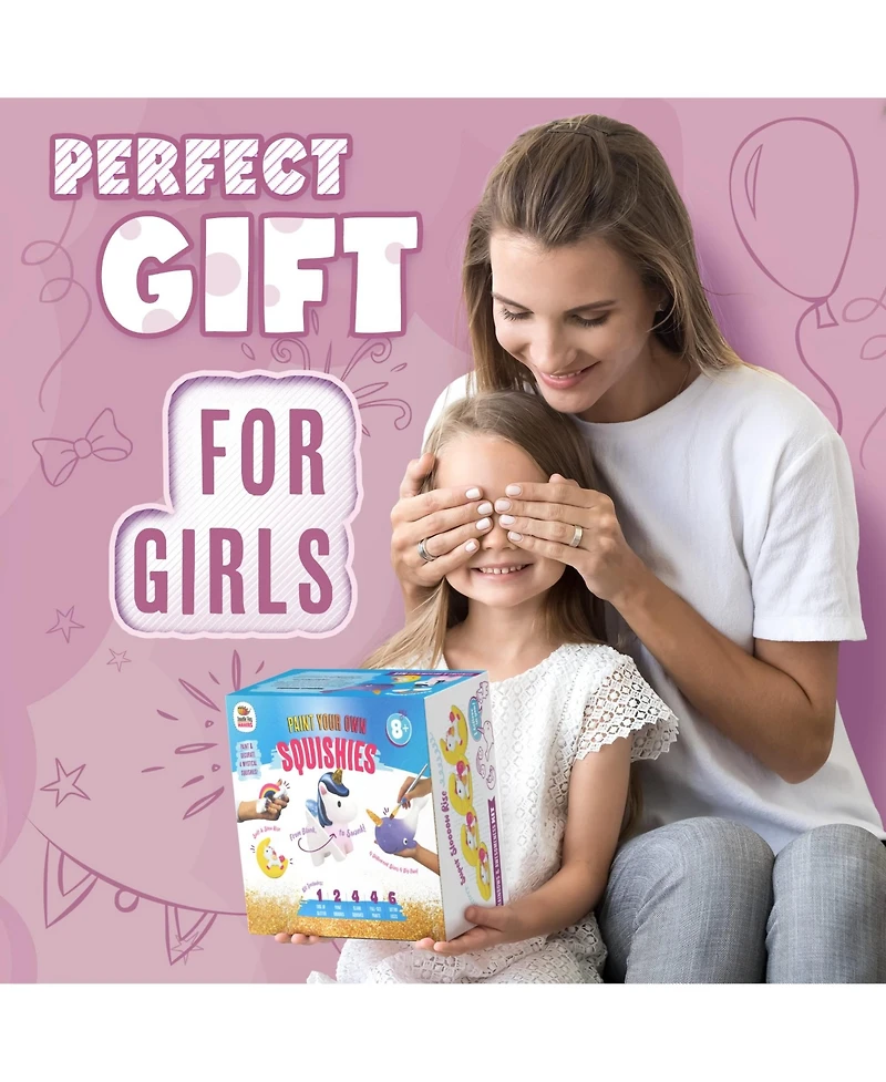 Unicorn Gifts for Girls | Arts and Crafts for Girls Ages 6-8-12 | Paint Your Own Squishies | Unicorn Toys Squishy Painting Kit | Arts & Crafts Tween G