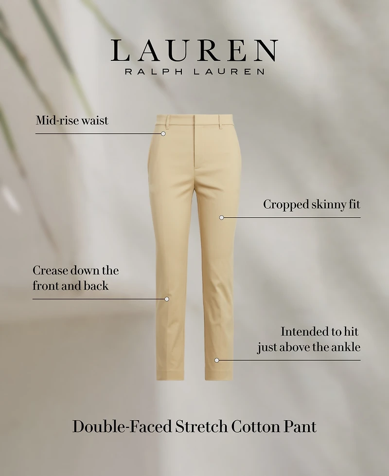 Lauren Ralph Double-Faced Stretch Cotton Pant