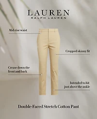 Lauren Ralph Double-Faced Stretch Cotton Pant