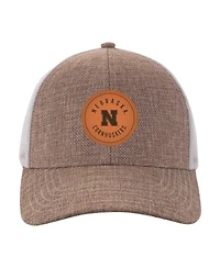 Men's Ahead Tan, White Nebraska Huskers Pregame Adjustable Hat